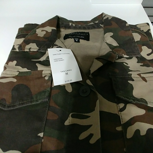 💥 NWT Sanctuary jean CAMO jacket - Picture 2 of 4